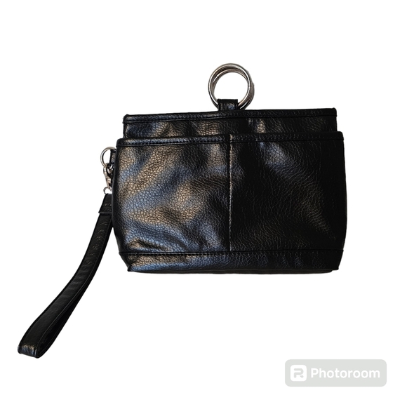 Black Faux Leather Clutch/Purse - Picture 2 of 3